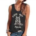 Cute But Feral Raccoon Sarcastic Tank | Flowy Fit for Casual Vibes