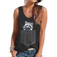 Cute Raccoon Pocket | Flowy Tank Top for Animal Lovers