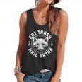 Raccoon Eat Trash Hail Satan Gothic Racoon Flowy Tank