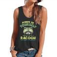 Raccoon Flowy Tank - Fun Unisex Top for Outdoor Adventures