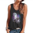 Raccoon Moonlight Reverie Flowy Tank - Unisex Night Sky Apparel