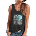 Raccoon Shirt 3 Racoons Howling At Moon Weird Cursed Flowy Tank