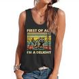 Retro First Of All I'm A Delight Angry Raccoon Animal Flowy Tank