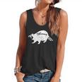 Retro Trashpanda On The Half Moon Vintage Raccoon Flowy Tank