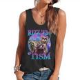 Rizz Em With The Tism Retro Raccoon Meme Flowy Tank