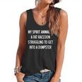 Sarcastic Raccoon Humor Tank | Funny Flowy Top for Relaxation