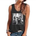 Scared Raccoon Selfie With Sasquatch Bigfoot Raccoon Flowy Tank