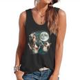 Three Possum Moon Cursed Meme Flowy Unisex Tank Top