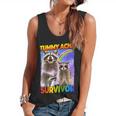 Tummy Ache Survivor Raccoon Small Flowy Tank | Playful Comfort