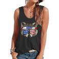 USA Patriotic Raccoon Shirt July 4th T-Shirt Trash Panda Flowy Tank