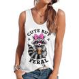 Cute But Feral Colorful Racoon With Sunglasses Racoon Small Flowy Tank