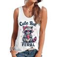 Funny Raccoon Flowy Tank for Women | Cute Yet Feral Summer Vibe