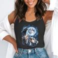 Animal Meme Flowy Tank - Opossum, Raccoon, Skunk Under Moon