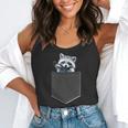 Cute Raccoon Pocket | Flowy Tank Top for Animal Lovers