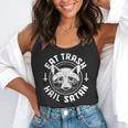 Raccoon Eat Trash Hail Satan Gothic Racoon Flowy Tank