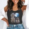 Raccoon Howling Moon Flowy Tank – Fun Animal Design