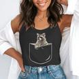 Raccoon in Pocket Flowy Tank | Cute & Casual for Wildlife Lovers