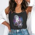 Raccoons Howling At The Moon Shirt Raccoon Flowy Tank
