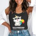 Racoonicorn Trash Panda Raccoon With Unicorn Horn Flowy Tank