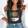 Retro Trashpanda On The Half Moon Vintage Raccoon Flowy Tank