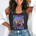 Rizz Em With The Tism Retro Raccoon Meme Flowy Tank