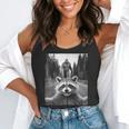Sasquatch Bigfoot & Raccoon Selfie Flowy Tank | Funny Unisex Top
