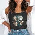Three Possum Moon Cursed Meme Flowy Unisex Tank Top