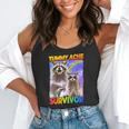 Tummy Ache Survivor Raccoon Small Flowy Tank | Playful Comfort