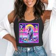 Vaporwave Raccoon Retrowave Synthwave Raccoon Meme Flowy Tank