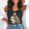 Vintage Distressed Jesus Hugging Raccoon Raccoon Lover Flowy Tank