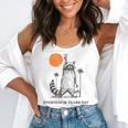Everyday Is Trash Day Retro 90s Sunset Raccoon Trash Panda Flowy Tank