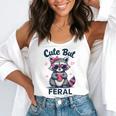 Funny Raccoon Flowy Tank for Women | Cute Yet Feral Summer Vibe