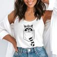 Raccoon Cartoon Animal Pocket Tank - Casual Fit, Modern Style