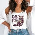 Raccoon Coffee Lover Flowy Tank - Vintage Cute Appeal