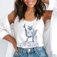 Stay Trashy Raccoon Feminine Halloween Flowy Tank