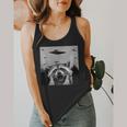 Alien UFO Raccoon | Unisex Flowy Tank Top | Fun Gift for All Ages