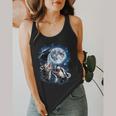 Animal Meme Flowy Tank - Opossum, Raccoon, Skunk Under Moon