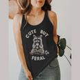 Cute But Feral Sarcastic Raccoon Small Flowy Tank