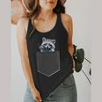 Cute Raccoon Pocket | Flowy Tank Top for Animal Lovers