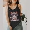 Raccoon Cookie Lover - Small Flowy Tank for Adults