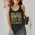 Retro First Of All I'm A Delight Angry Raccoon Animal Flowy Tank