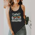 Retro Raccoon Animal Lover Flowy Tank - Cute Sunglasses Style