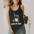 Retro Raccoon Rock Music Men Kids Women Raccoon Flowy Tank