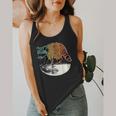 Retro Trashpanda On The Half Moon Vintage Raccoon Flowy Tank