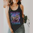 Rizz Em With The Tism Retro Raccoon Meme Flowy Tank