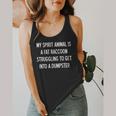 Sarcastic Raccoon Humor Tank | Funny Flowy Top for Relaxation