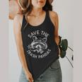 Save The Trash Pandas Raccoon Animal Lover Flowy Tank