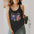 USA Patriotic Raccoon Shirt July 4th T-Shirt Trash Panda Flowy Tank