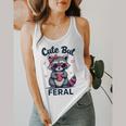 Funny Raccoon Flowy Tank for Women | Cute Yet Feral Summer Vibe