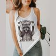 Retro Raccoon Feral Summer Flowy Tank | Quirky Unisex Design